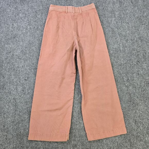 Free People Pants Womens 26 Pink Wide Leg Cropped High Rise - Picture 2 of 7